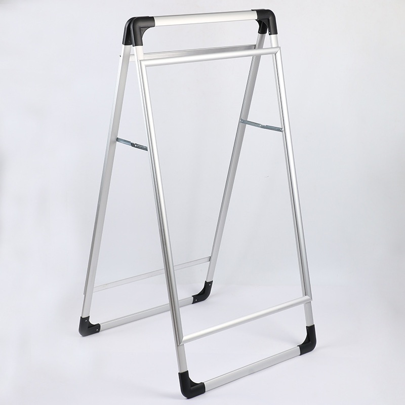 直销60x80手提海报架批发铝合金KT板支架展示牌A型折叠展示架