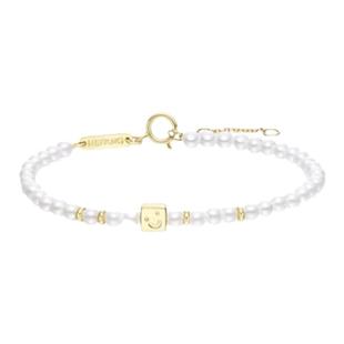 何方HEFANG周雨彤同款珠宝笑脸珍珠手链女高级 轻奢 手串925