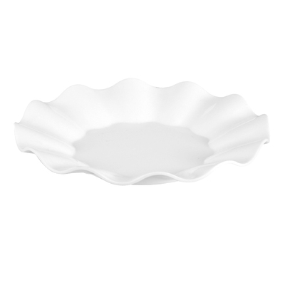 密胺盘子商用塑料圆形盘子饭店专用炒菜盘凉菜盘快餐碟仿瓷花边盘