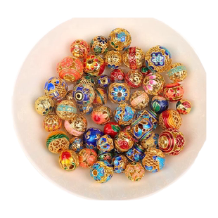 景泰蓝散珠掐丝珐琅彩珠子手串隔珠配件串珠diy水晶手链项链配饰