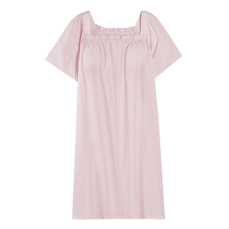 莱赛尔夏季新款短袖睡裙家居服女