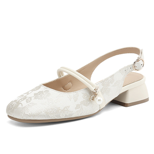 达芙妮新中式凉鞋女款2026新款夏季旗袍国风包头凉单鞋法式小凉拖