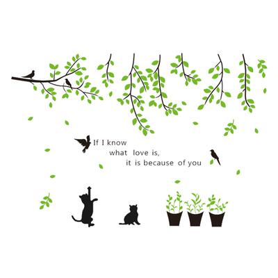 亚克力沙发背景卡通3d立体墙贴