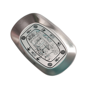 复古马口铁托盘家用不锈钢露营野餐盘小吃炸物烧烤水果盘备菜盘子