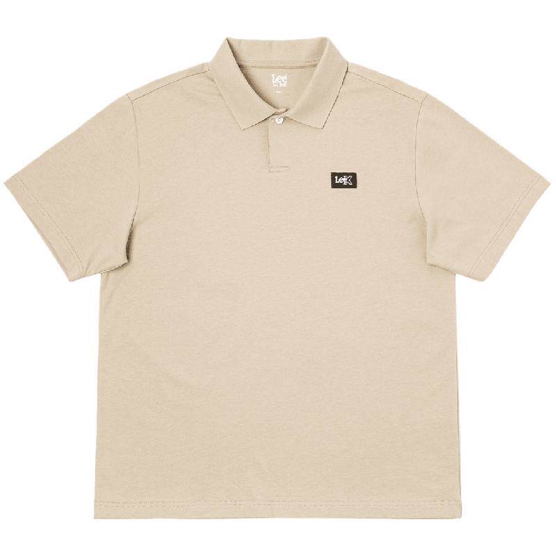 Lee舒适版防晒紫外线翻领Logo织标男凉感短袖polo衫LMT009801203
