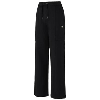 KOLON SPORT可隆女士混纺针织裤直筒阔腿工装裤松紧腰户外休闲裤