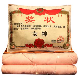 奖状定制抱枕沙发客厅办公室午睡折叠被子两用汽车靠枕车用空调被