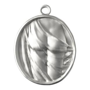 le clic WET DRAPERY 系列Bum硬币吊坠 多层叠戴复古浮雕人体雕塑