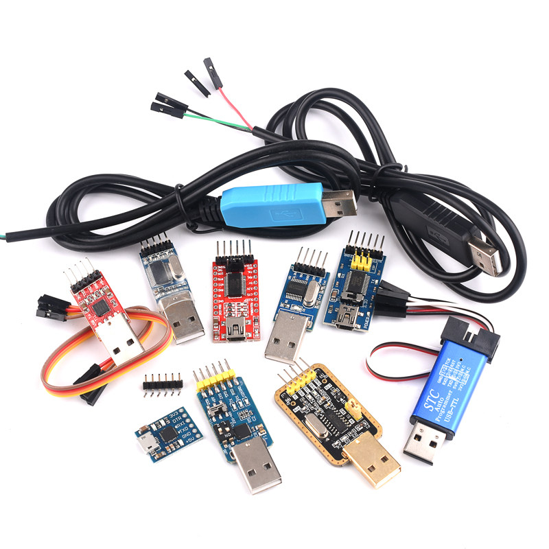 STC51/52单片机自动下载线 USB转TTL转串口 CH340G模块烧录编程器
