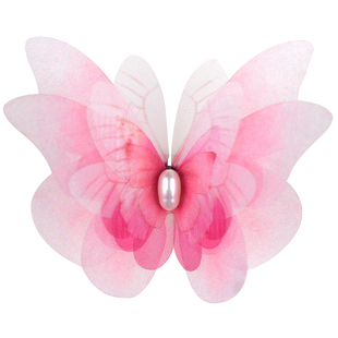 原创超仙开口粉色蝴蝶戒指舞台表演指环跳舞手工配饰手上国风复古