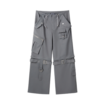 低腰机能风工装裤街头两穿长裤