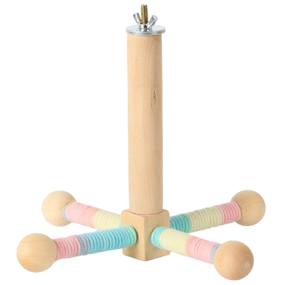 麦巢鹦鹉鸟旋转风车站杆笼内玩具