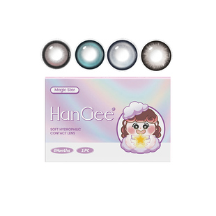 水漾狂想曲粗锁边狗狗眼美瞳半年抛大直径隐形眼镜官方正品旗舰店