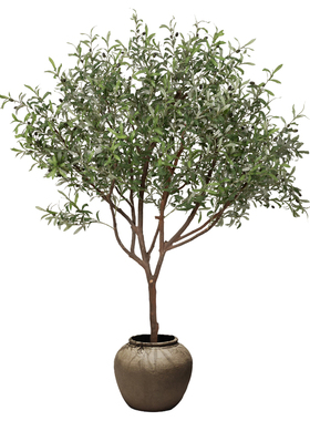 仿真绿植橄榄树落地盆栽假树植物