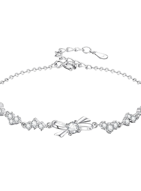 老凤祥蝴蝶结足银手链女纯银手串2025新款轻奢手饰生日礼物送女友