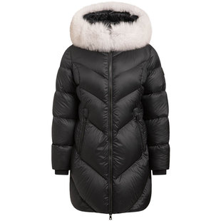 【狐狸毛领】暇步士女款冬装保暖中长款鹅绒服休闲耐寒防风羽绒服