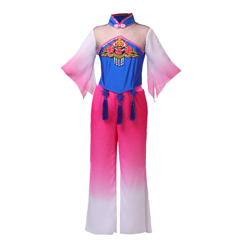 儿童古典舞蹈服装伞舞演出服少儿表演服装民族舞蹈水袖秧歌服六一