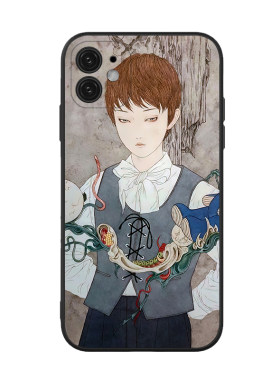 山本高远Gift怪诞少年平成浮世绘手机壳液态硅胶适用iPhone14/15promax钢化玻璃苹果xs华为荣耀全包镜头防摔