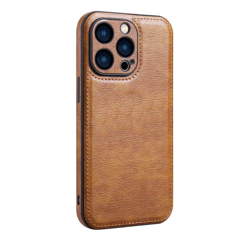 真皮纹新款适用18苹果17pro高端皮革16pro保护套iphone15promax手机壳14皮质13全包镜头12高级感