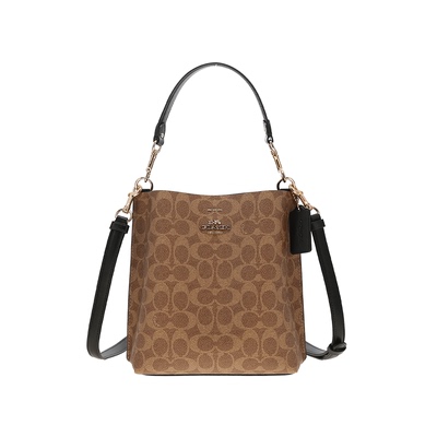 【所有女生直播间】COACH/蔻驰女士单肩手提托特水桶包经典老花