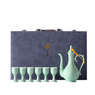 古风酒壶白酒杯中式酒具套装仿古家用酒盅半斤分酒器高档送礼盒装