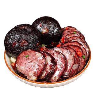 贵州土特产血豆腐柴火烟熏干猪血手工丸子血耙批发豆腐圆子