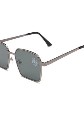 东海防辐射长方形水晶浅茶太阳镜