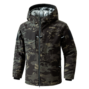 冬季加厚迷彩服棉袄发热石墨烯棉服防寒保暖户外棉衣劳保服工作服