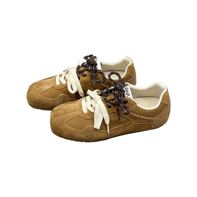 真皮德训鞋女2025秋季新款板鞋