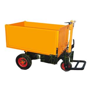 电动翻斗车电动灰斗车工地平板车三轮搬运装卸货上料车拉粪车建筑