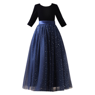 女童音乐会独唱礼服裙儿童钢琴演出服中大童高端主持人公主花童装