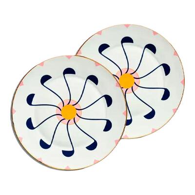 reflections圆形陶瓷餐盘水果盘