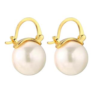 [董卿同款]2026流行正圆白色珍珠耳扣优雅小灯泡时尚女士耳环1376