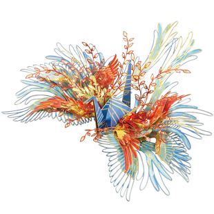 拼酷千愿鹤系列金属拼图立体3D模型拼装玩具手工DIY送女友礼物