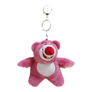 网红毛绒草莓熊包包挂件卡通小熊公仔玩偶书包挂饰可爱小众钥匙扣
