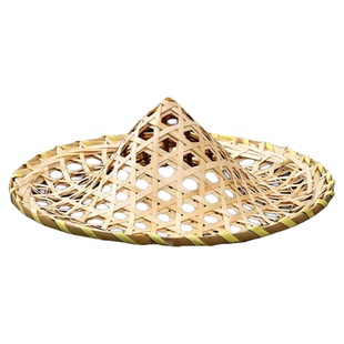 喜雨斗笠舞蹈道具手工竹编镂空斗笠草帽子儿童古典舞跳舞专用道具