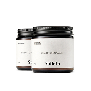 Soileta黄金奶套餐印度姜黄粉50g+有机锡兰肉桂粉50g冲饮调料烘焙