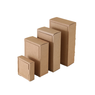 现货牛皮纸礼品盒翻盖纸盒茶叶包装正方形抽屉包装盒礼盒定制logo