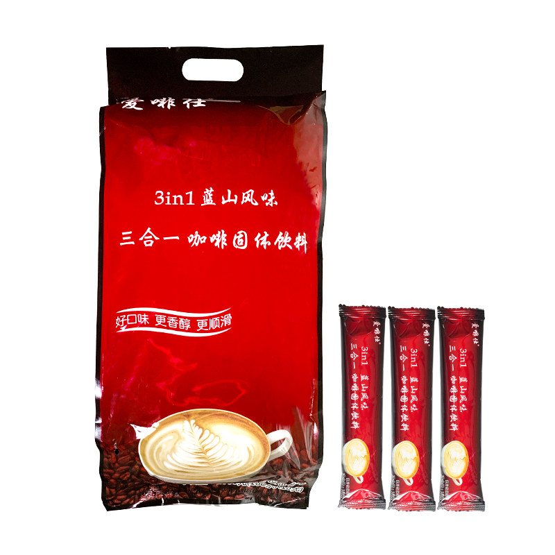 蓝山咖啡速溶三合一特浓提神饮料
