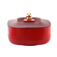 客厅喜庆多层分格干果盒可旋转