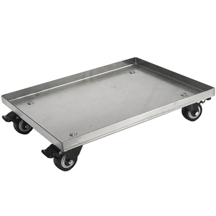 花叶®挡边款不锈钢周转箱带轮底座移动托架保险柜书柜鱼缸搬运车