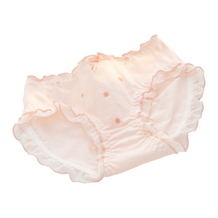 芬腾少女内裤纯棉2026新款无痕7a级抗菌高颜值绝美女士中腰三角裤