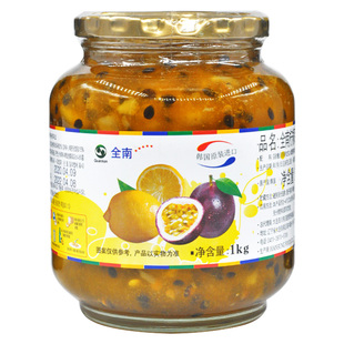 韩国全南百香果柠檬茶罐装冲泡饮品泡水喝的东西蜂蜜果茶女性茶酱