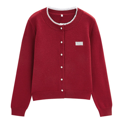 IEF/爱依服2025新款秋冬休闲毛针织衫开衫女时尚百搭短款毛织外套