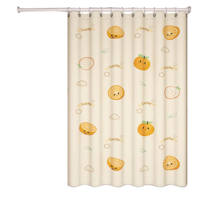 涤纶浴帘高档防水隔断织布浴帘