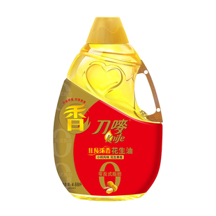 刀唛Knife非凡浓香小榨花生油4.68L瓶装物理压榨食用植物油