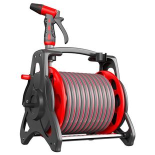 德力西水管软管浇水浇花专用洗车高压水枪家用水管车收纳架收卷器