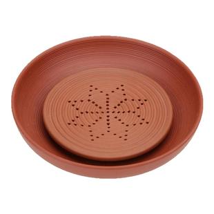 壶承朱泥/紫砂大号壶承朱泥干泡台养壶垫建水/潮州工夫茶传统文化