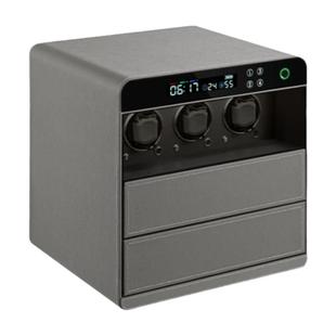 虎牌手表首饰专用保险柜家用小型2025新款指纹皮革抽屉式首饰柜文件保管箱隐形收纳盒办公智能防盗首饰专用