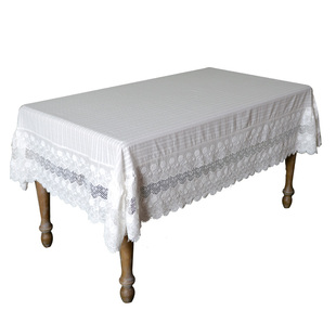 纳米科技圆桌盖布防水ins茶几防尘盖巾法式餐桌布长方形蕾丝桌布
